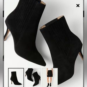 Ann Taylor Suede Chelsea Stiletto Booties